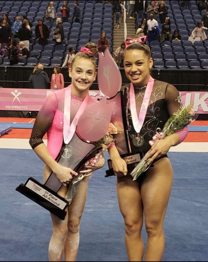 Gabby Gladieux and Makarri Doggette at 2019 Nastia Liukin Cup